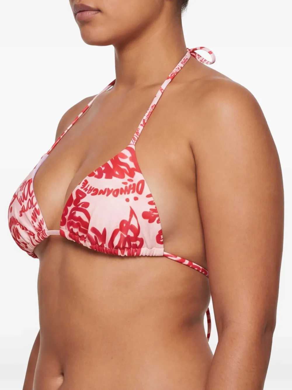 DSQUARED2 Rebel Hibiscus triangel bikini Wit