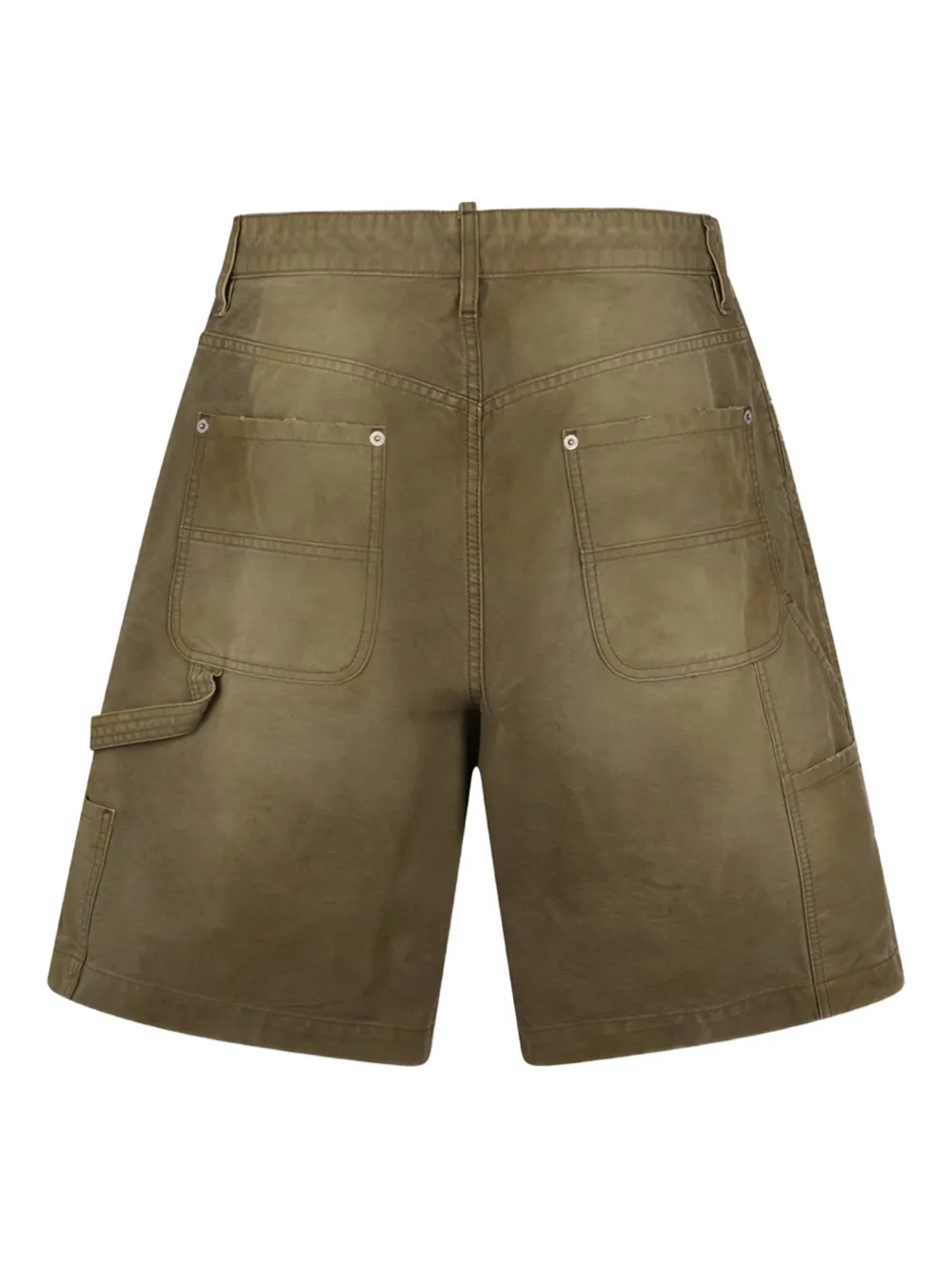 DSQUARED2 Cargo shorts met geverfd effect - Groen