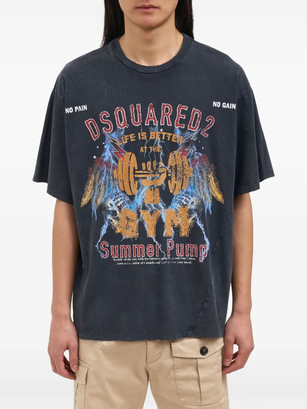 DSQUARED2 rock wash Iron Fit T-shirt