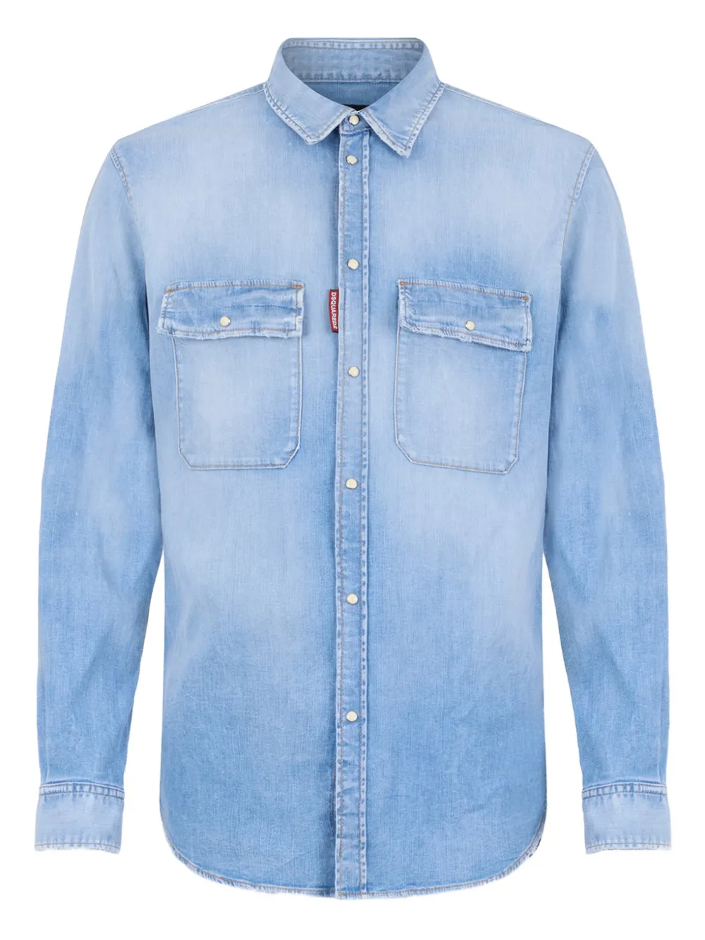 DSQUARED2 light wash pocket shirt - Blue