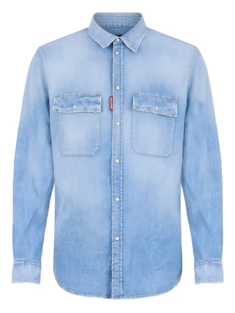 DSQUARED2 light wash pocket shirt