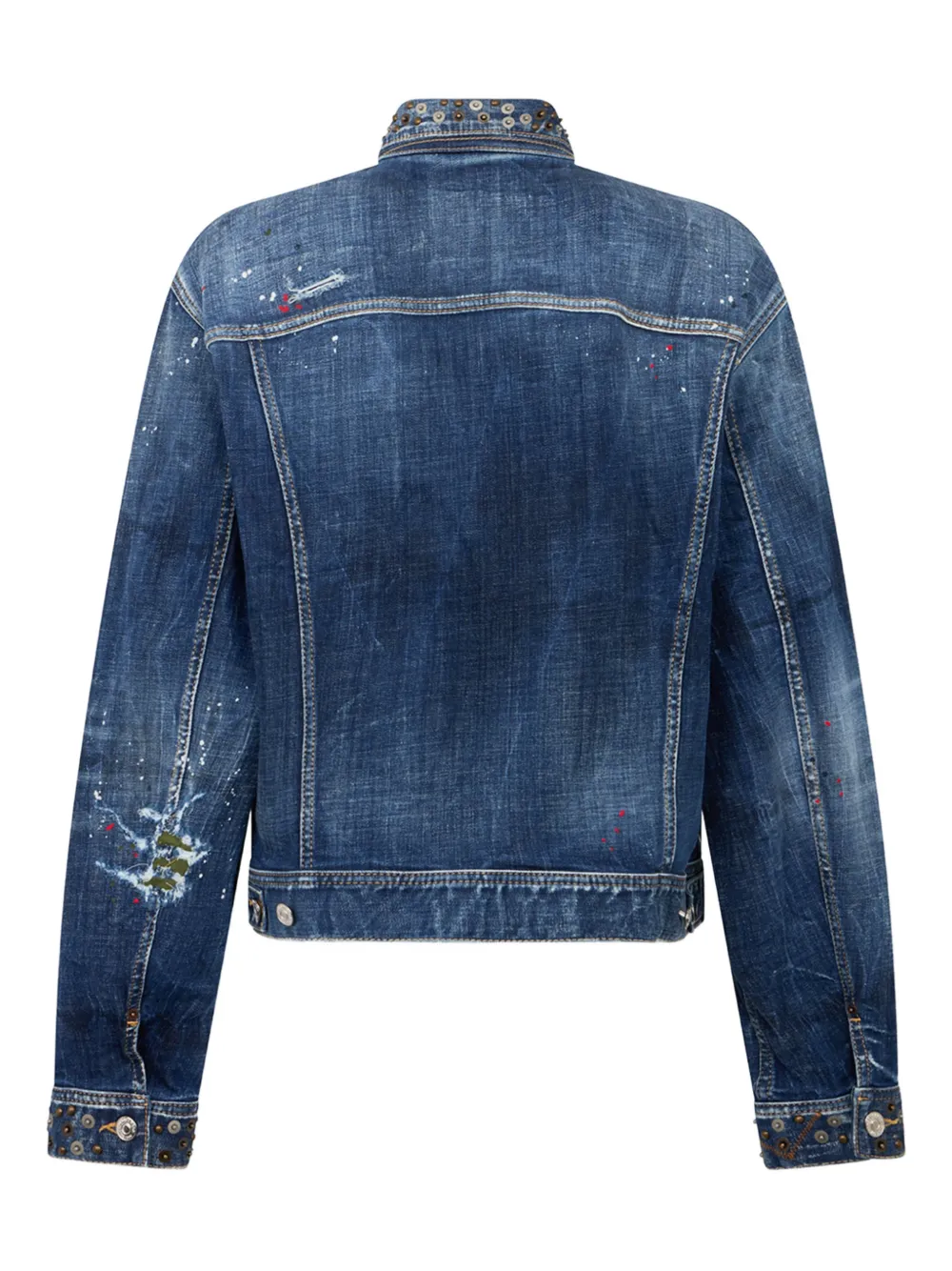 DSQUARED2 Rebel L.A. jeans jack met wassing Blauw