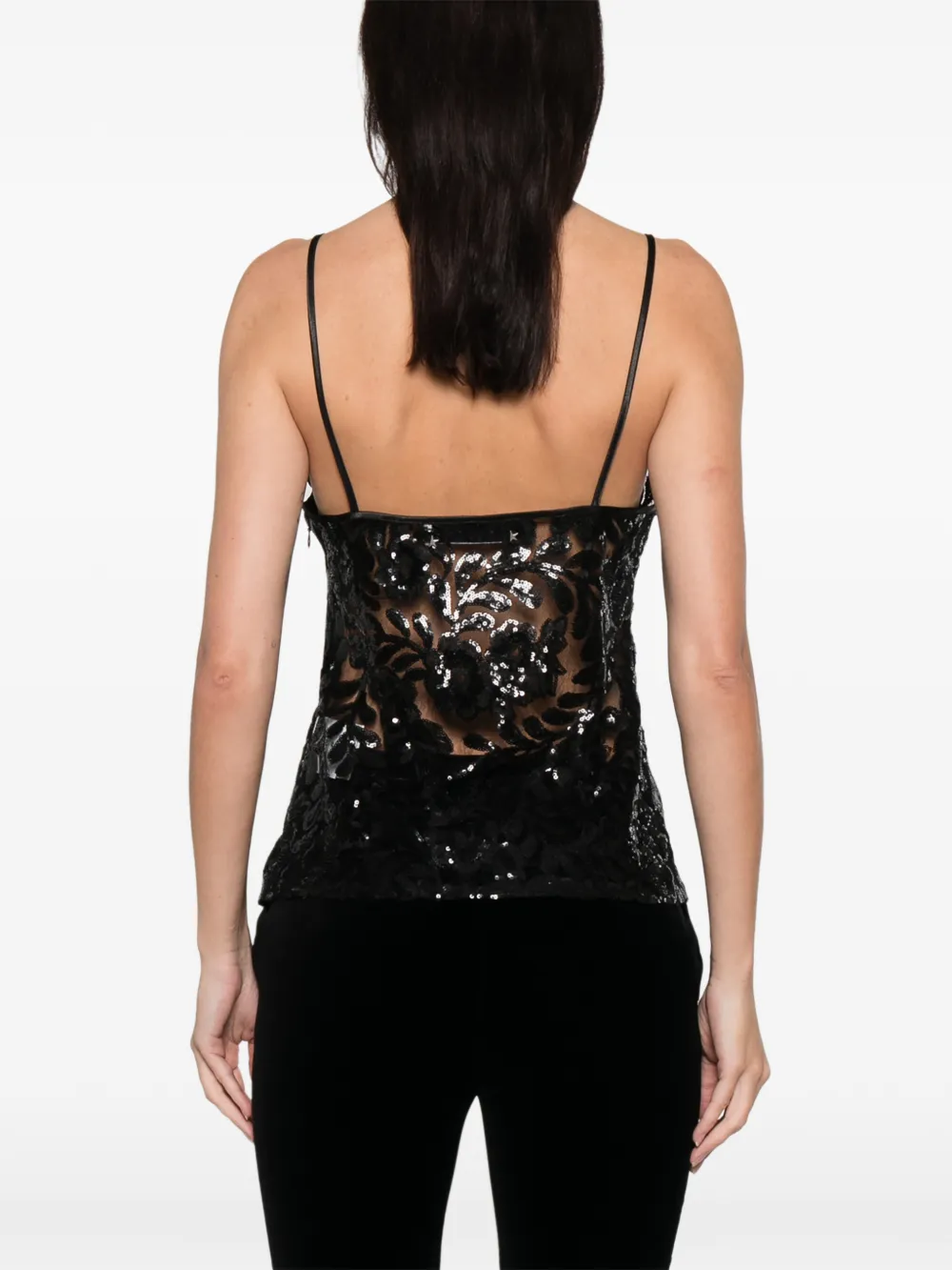 Golden Goose Top met V-hals en pailletten Zwart