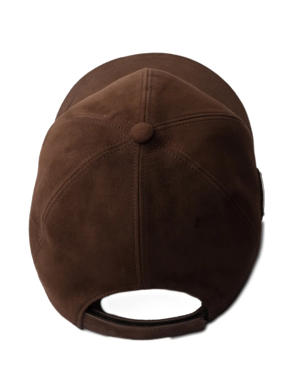 Prada triangle logo suede baseball cap | Image 2
