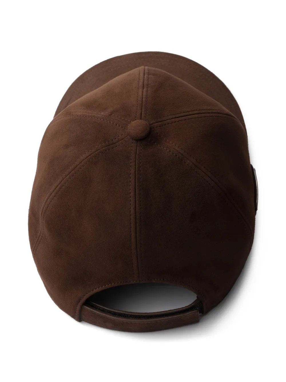 Prada triangle logo suede baseball cap | Image 2