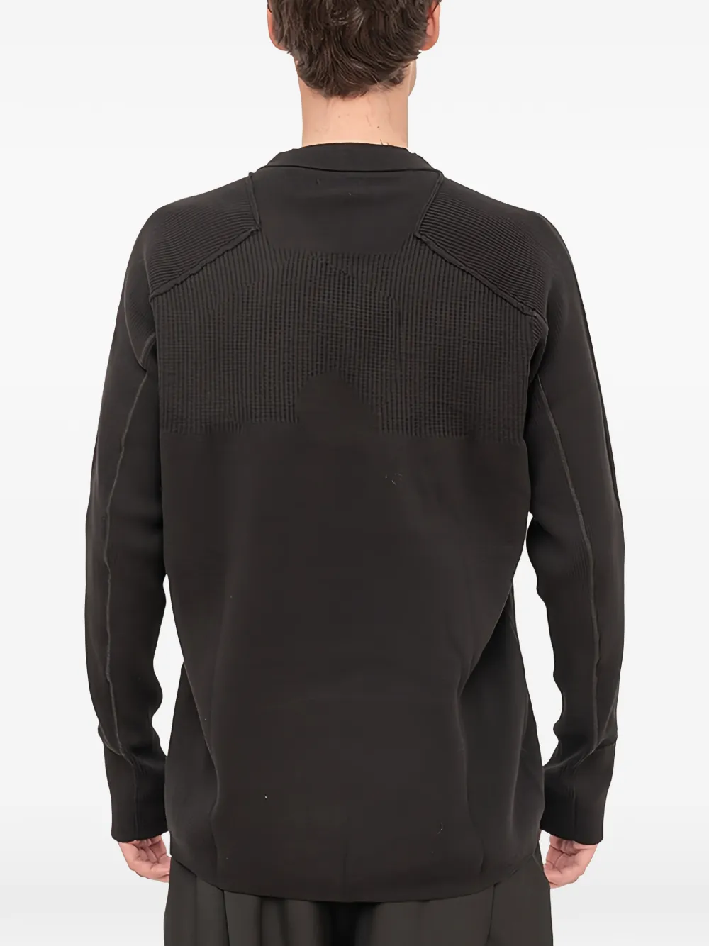 Devoa Cotton Long-sleeve T-shirt In Black