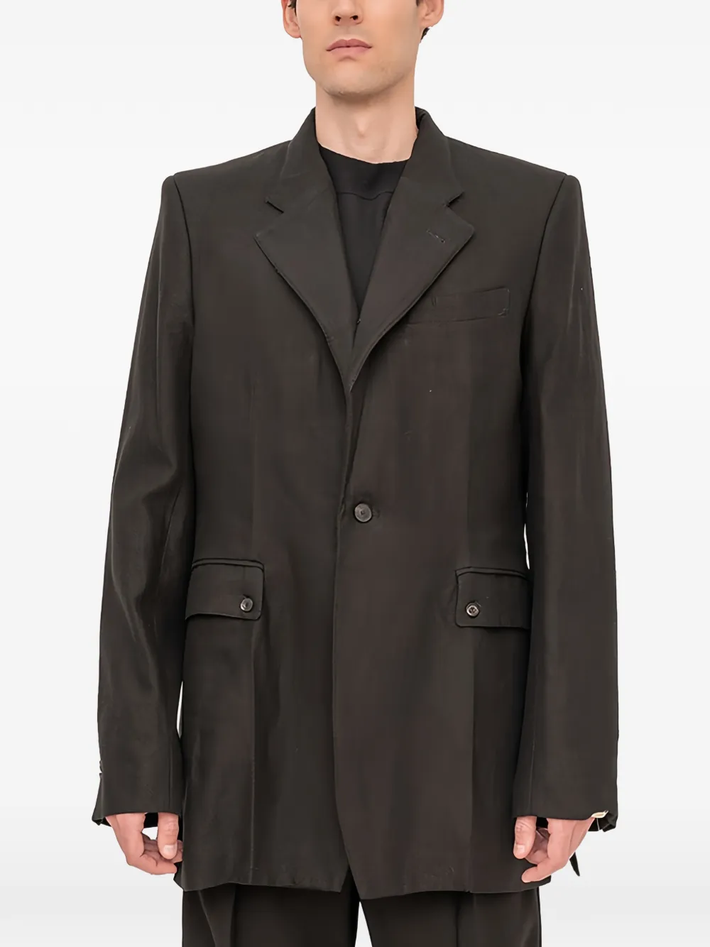 Setchu single-breasted coat | Grey | Image 1