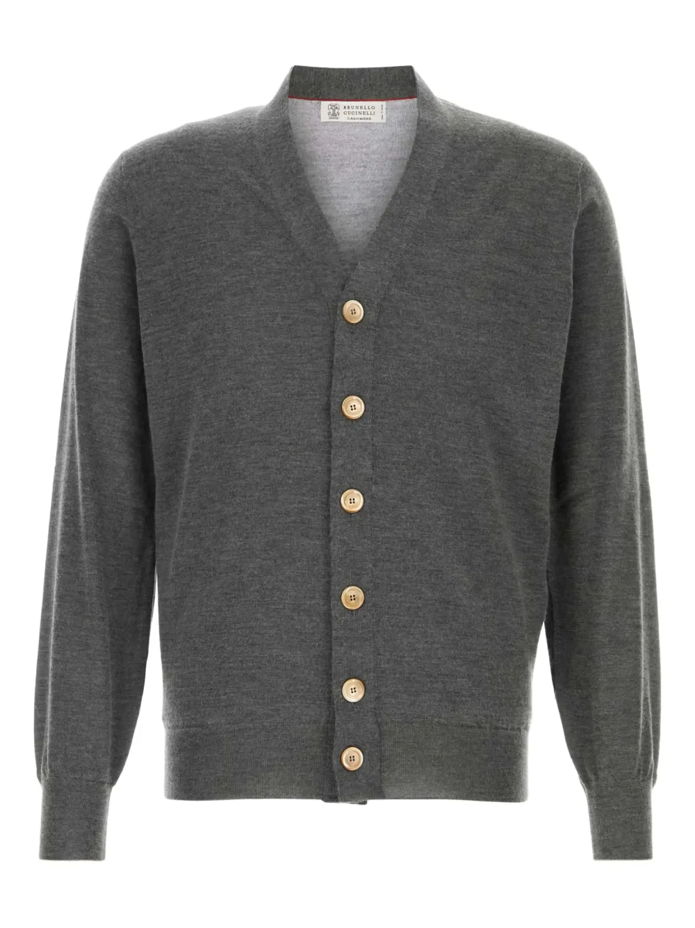Brunello Cucinelli button-up cashmere cardigan | Grey | Image 1