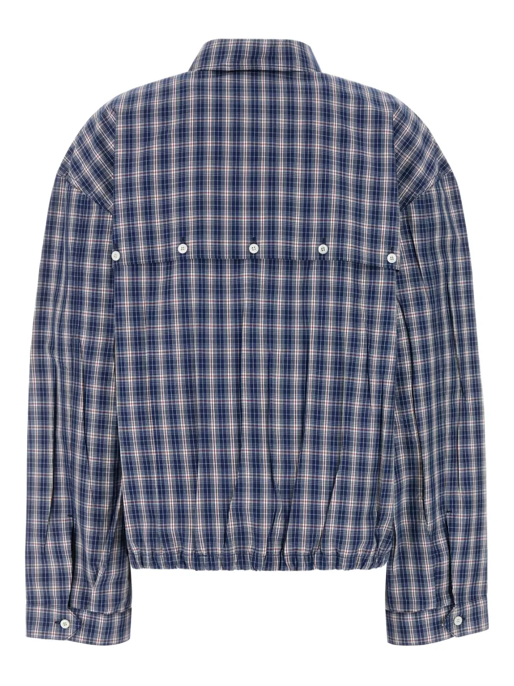 Miu Miu embroidered checked cotton overshirt | Oversized Jackets | Image 2