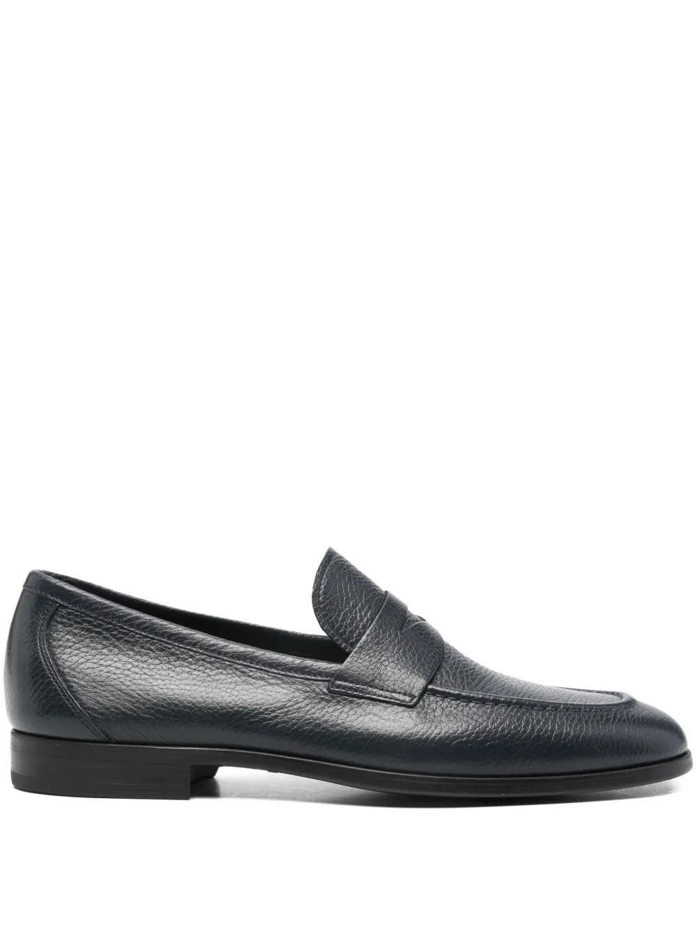 Magnanni almond-toe leather loafers | Blue | Image 1