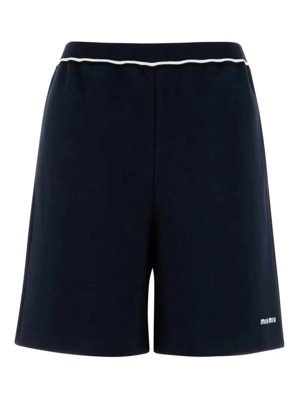 Miu Miu piquet bermuda shorts | Blue | Image 1