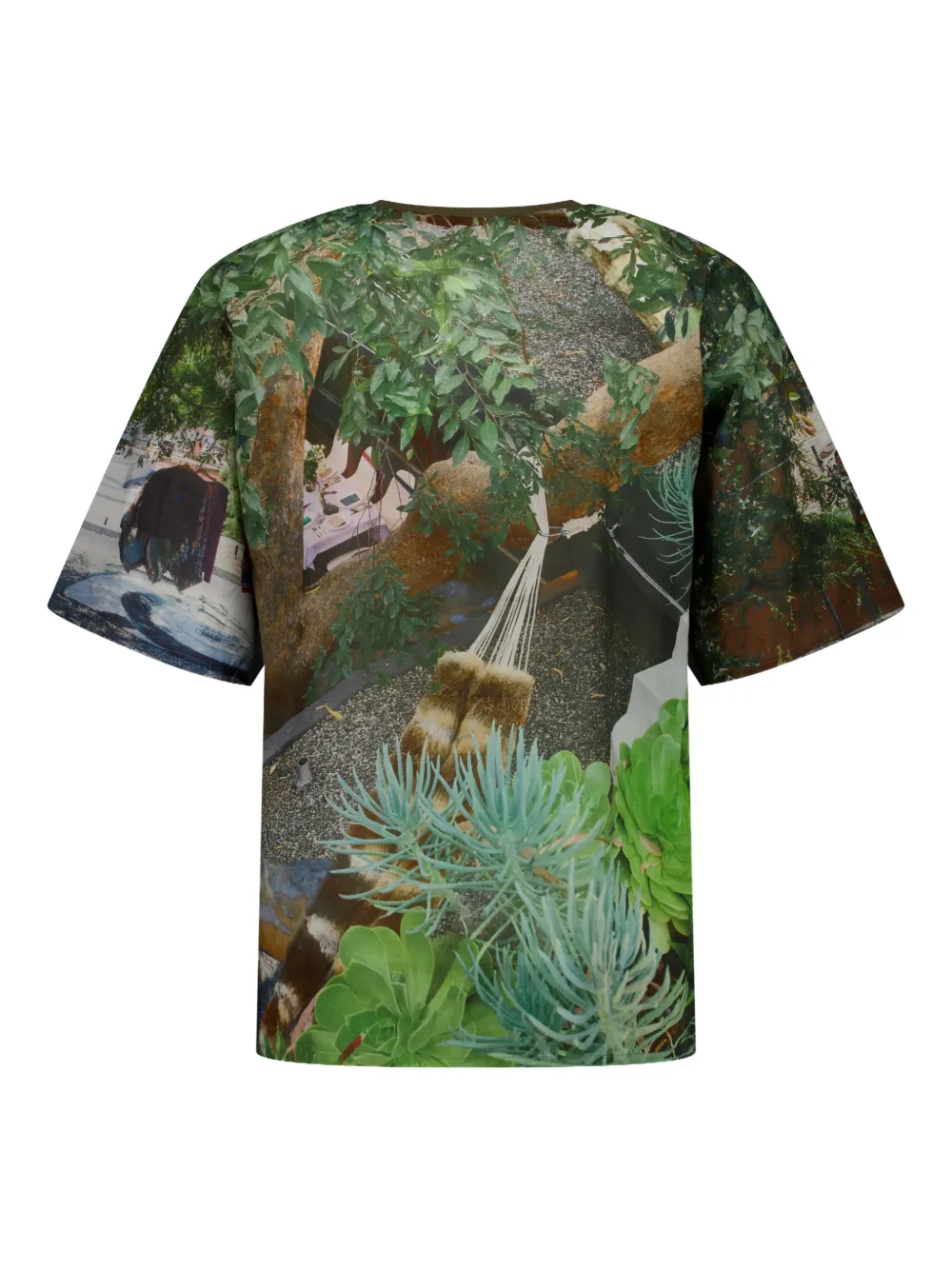 Bless holiday jungle print T-shirt - Groen