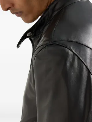 zip-fastening leather jacket 6