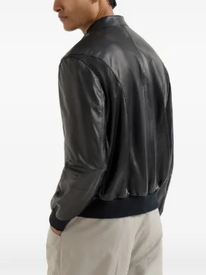 zip-fastening leather jacket 5