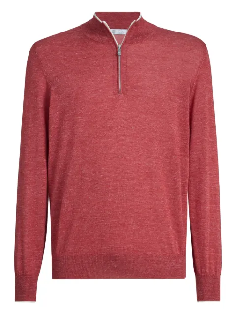 Brunello Cucinelli half-zip long-sleeve sweater