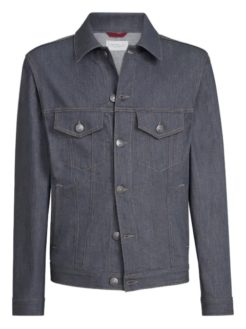 Brunello Cucinelli chest-pocket denim jacket