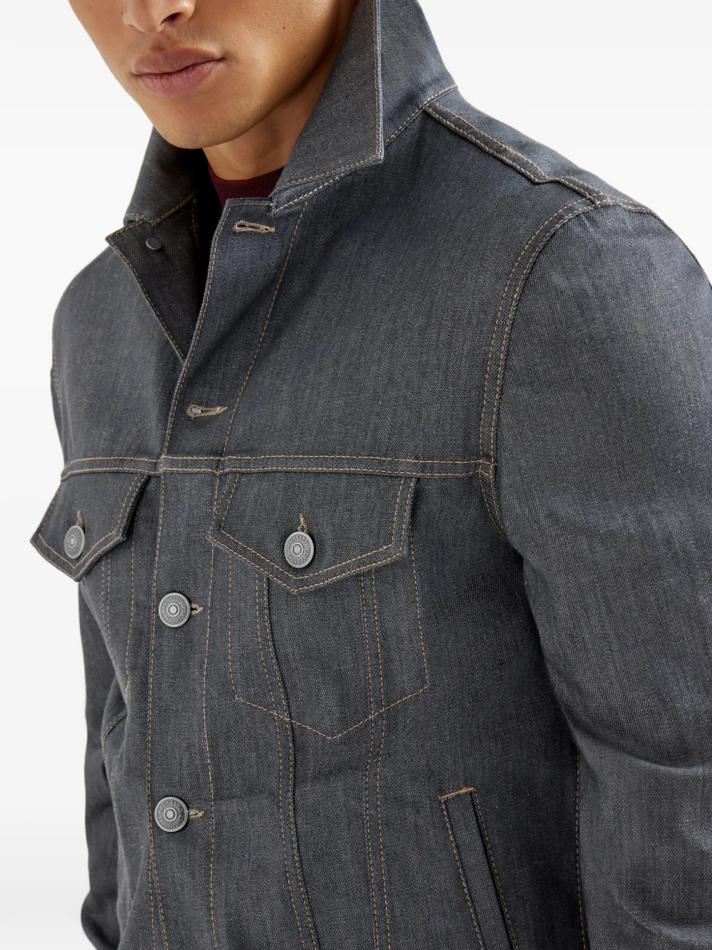 BRUNELLO CUCINELLI　デニムジャケット Brunello Cucinelli デニムジャケット | グレー | FARFETCH JP