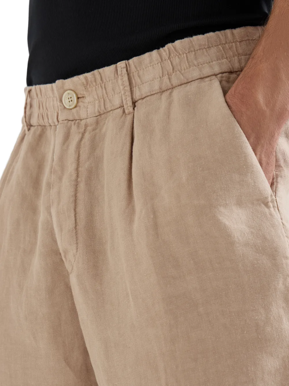 Brunello Cucinelli Shorts met knoopsluiting en geverfd effect Beige