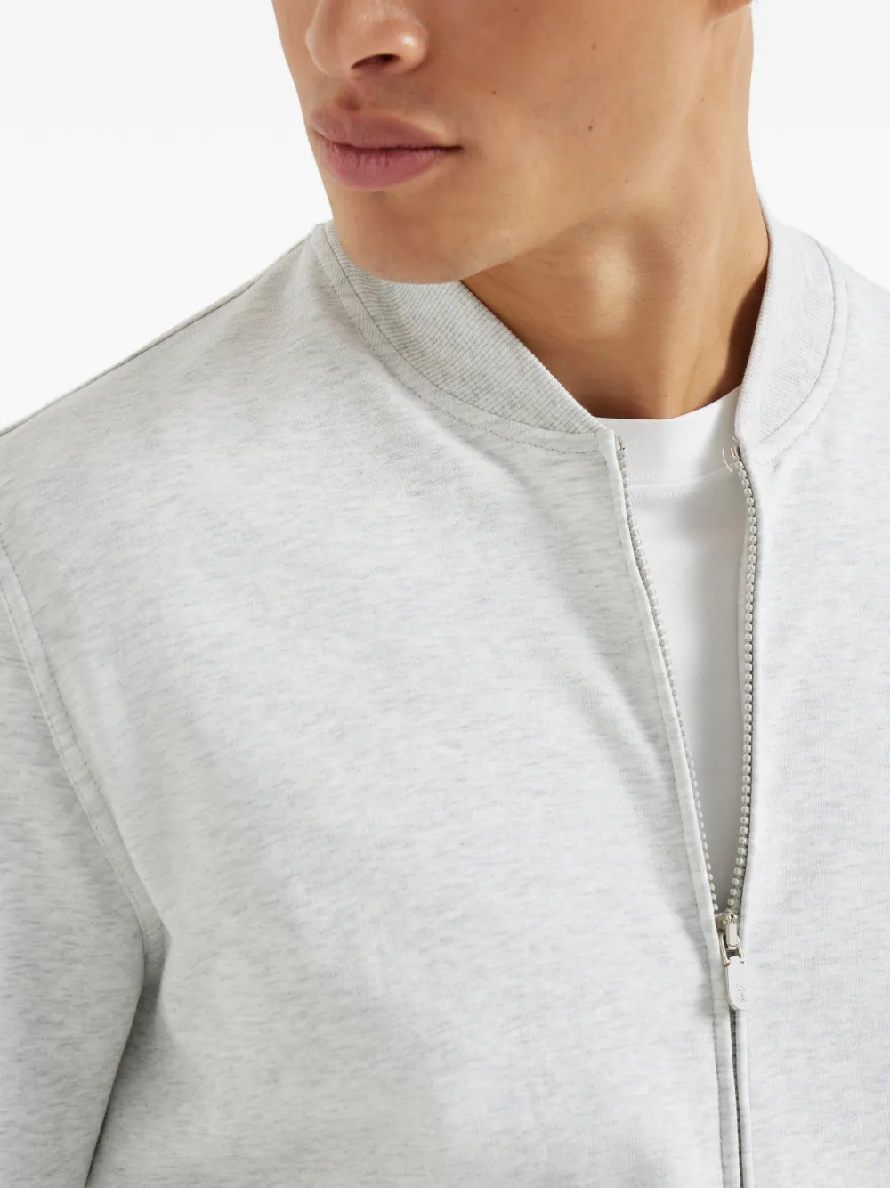 Brunello Cucinelli Sweater met rits Grijs