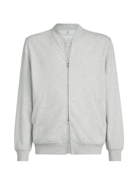 Brunello Cucinelli Techno cotton french terry sweatshirt with zipper