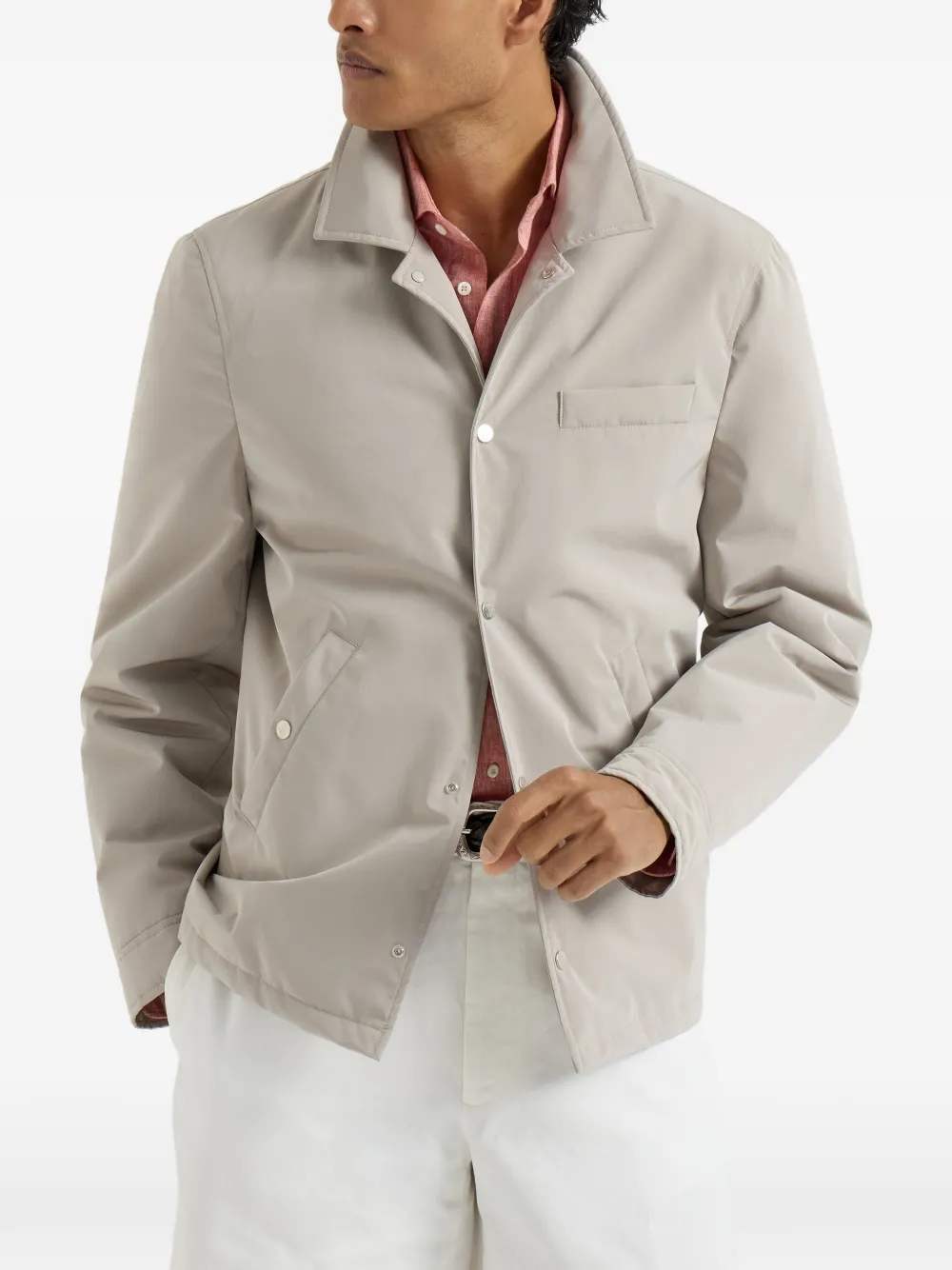 Brunello Cucinelli Gewatteerd jack Beige