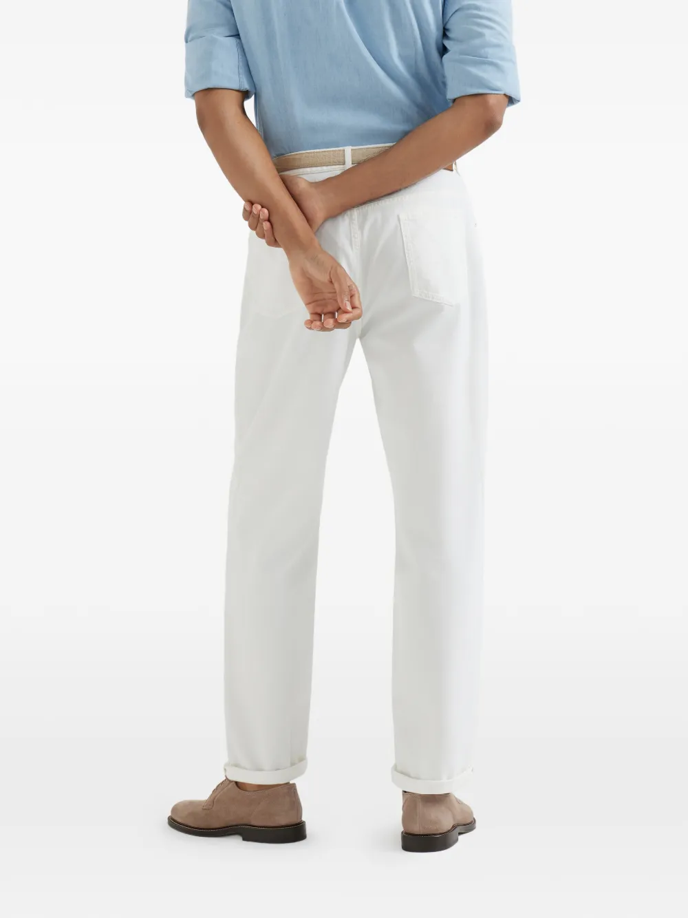 Brunello Cucinelli Jeans met vijf zakken Wit