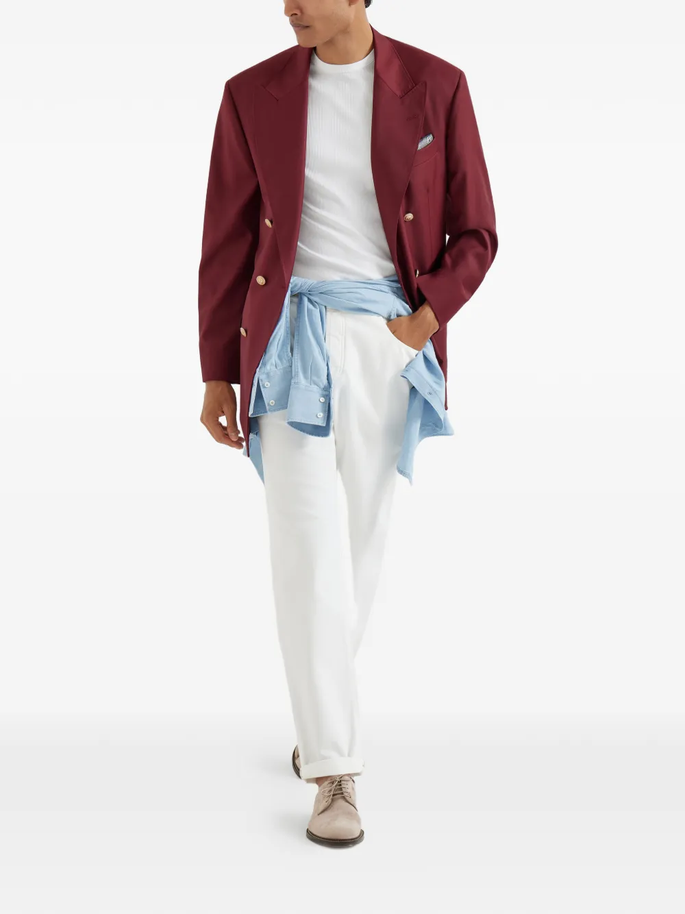 Brunello Cucinelli Jeans met vijf zakken - Wit