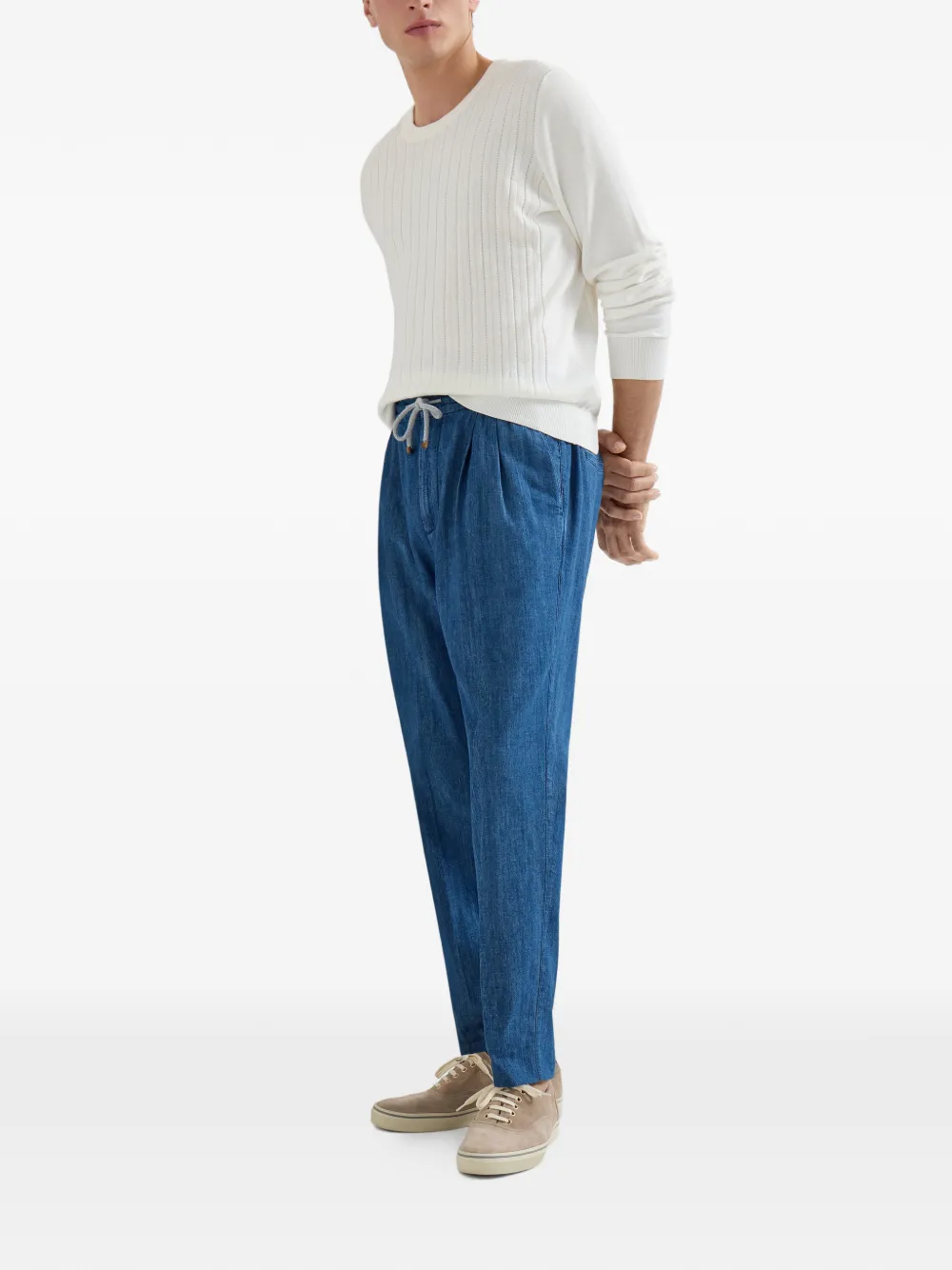 Brunello Cucinelli drawstring-waist trousers | Tapered Jeans | Image 2