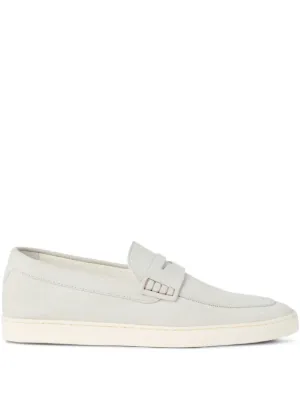 Brunello Cucinelli シェブロン スエードローファー | グレー