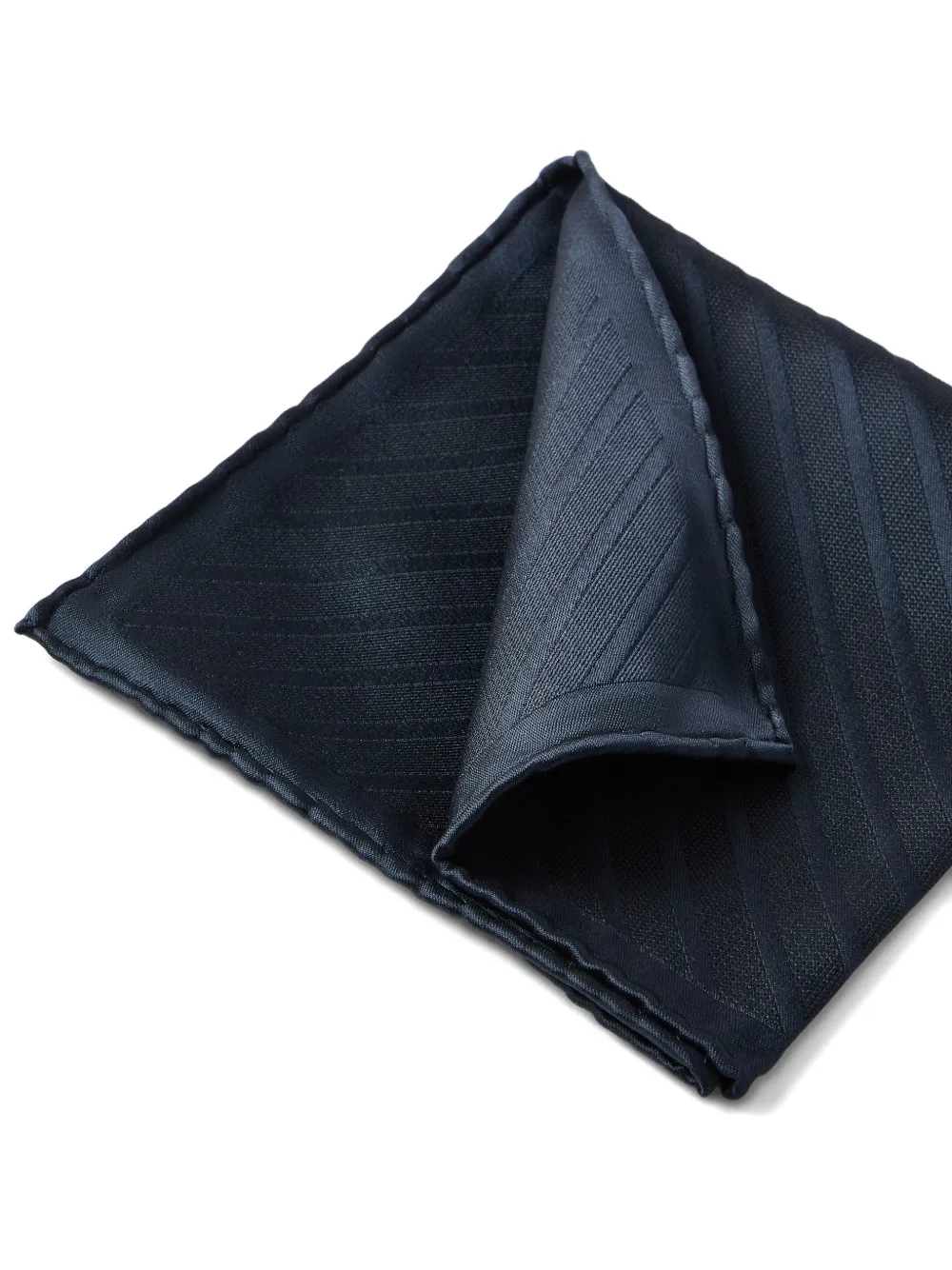 Brunello Cucinelli Zijden pochet met gestreept patroon - Blauw