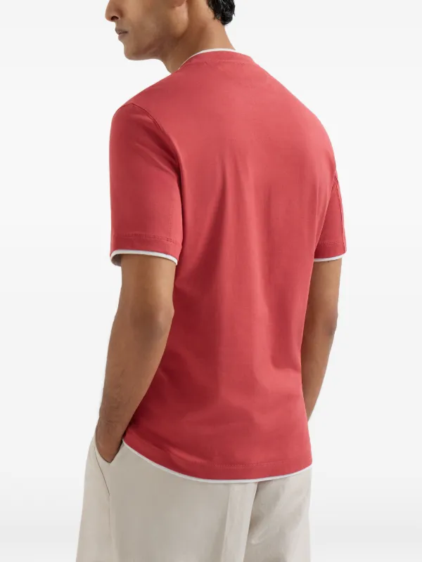 Brunello Cucinelli レイヤード Tシャツ | レッド | FARFETCH JP