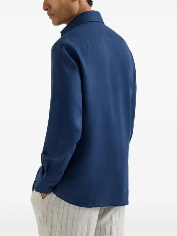 Brunello Cucinelli リネンシャツ | ブルー | FARFETCH JP