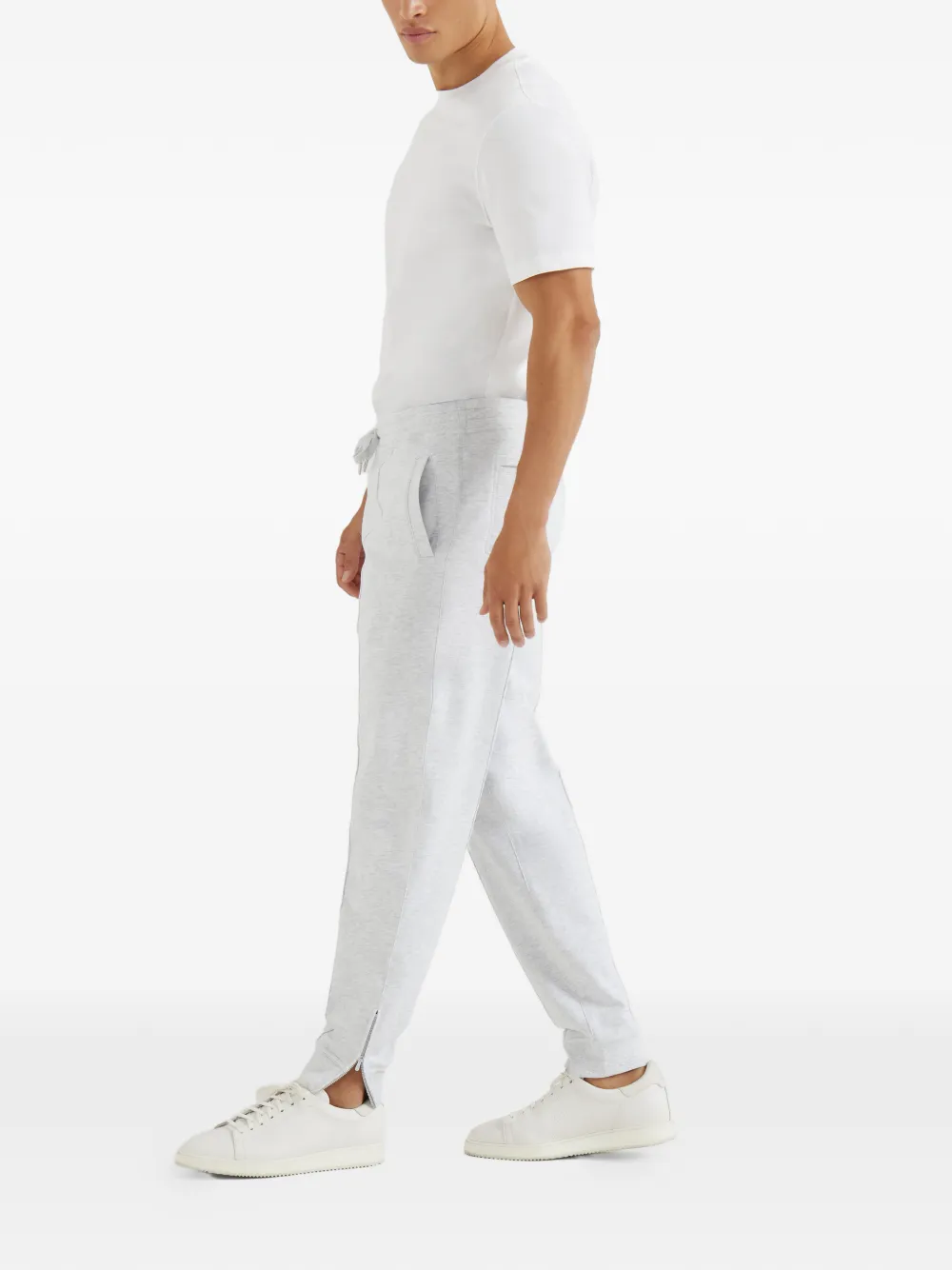 Brunello Cucinelli Trainingsbroek met manchetten met rits Grijs