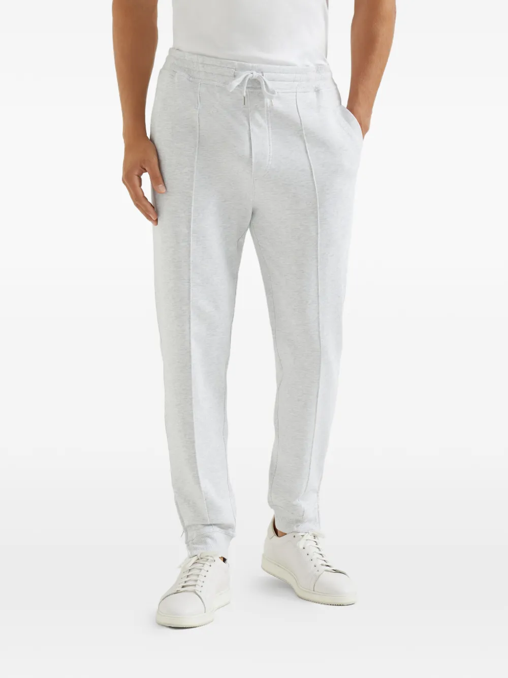 Brunello Cucinelli Trainingsbroek met manchetten met rits Grijs