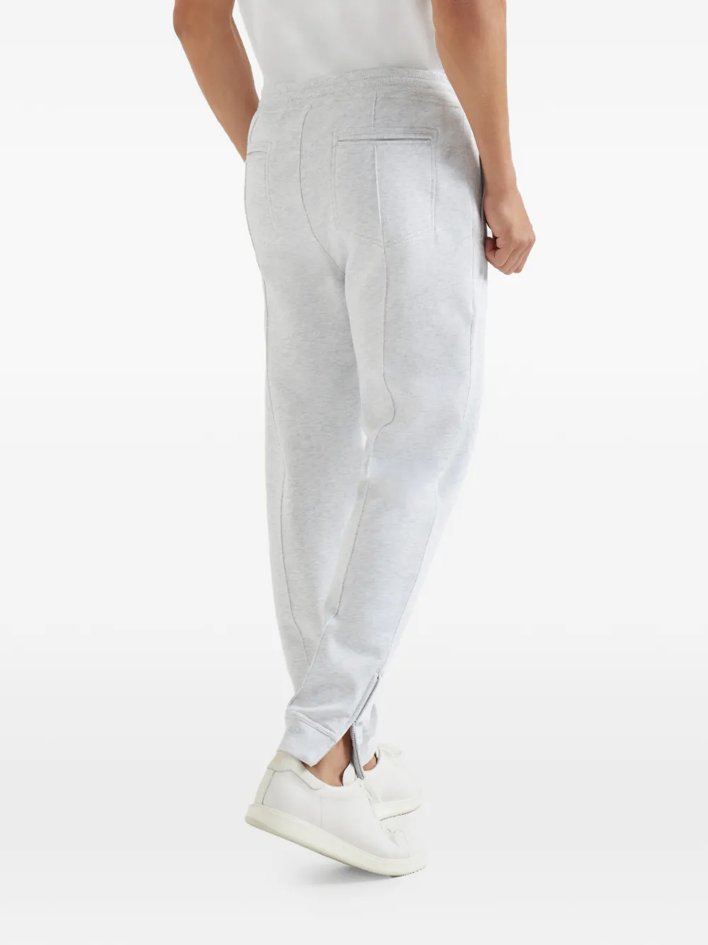 Brunello Cucinelli Trainingsbroek met manchetten met rits Grijs