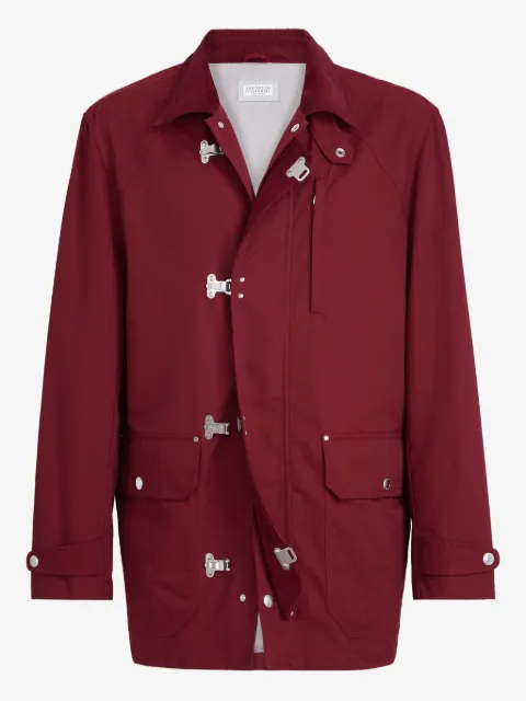 Brunello Cucinelli corduroy-collar cotton jacket