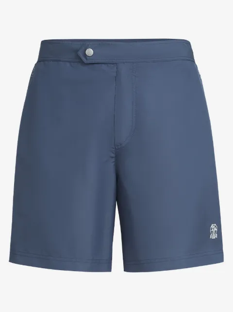 Brunello Cucinelli tabbed waistband piping swim shorts