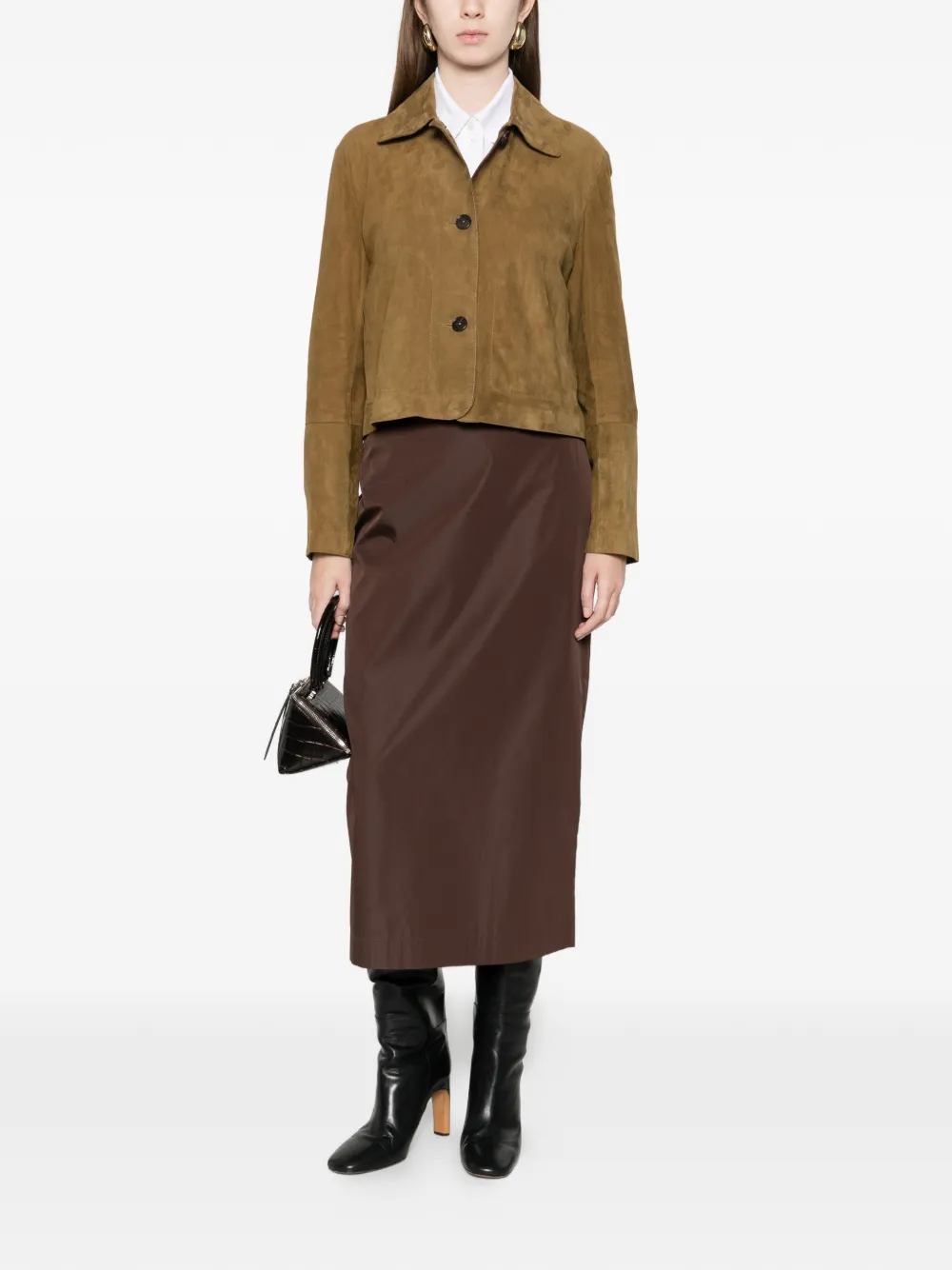 Arma button suede jacket | Leather Jackets | Image 2