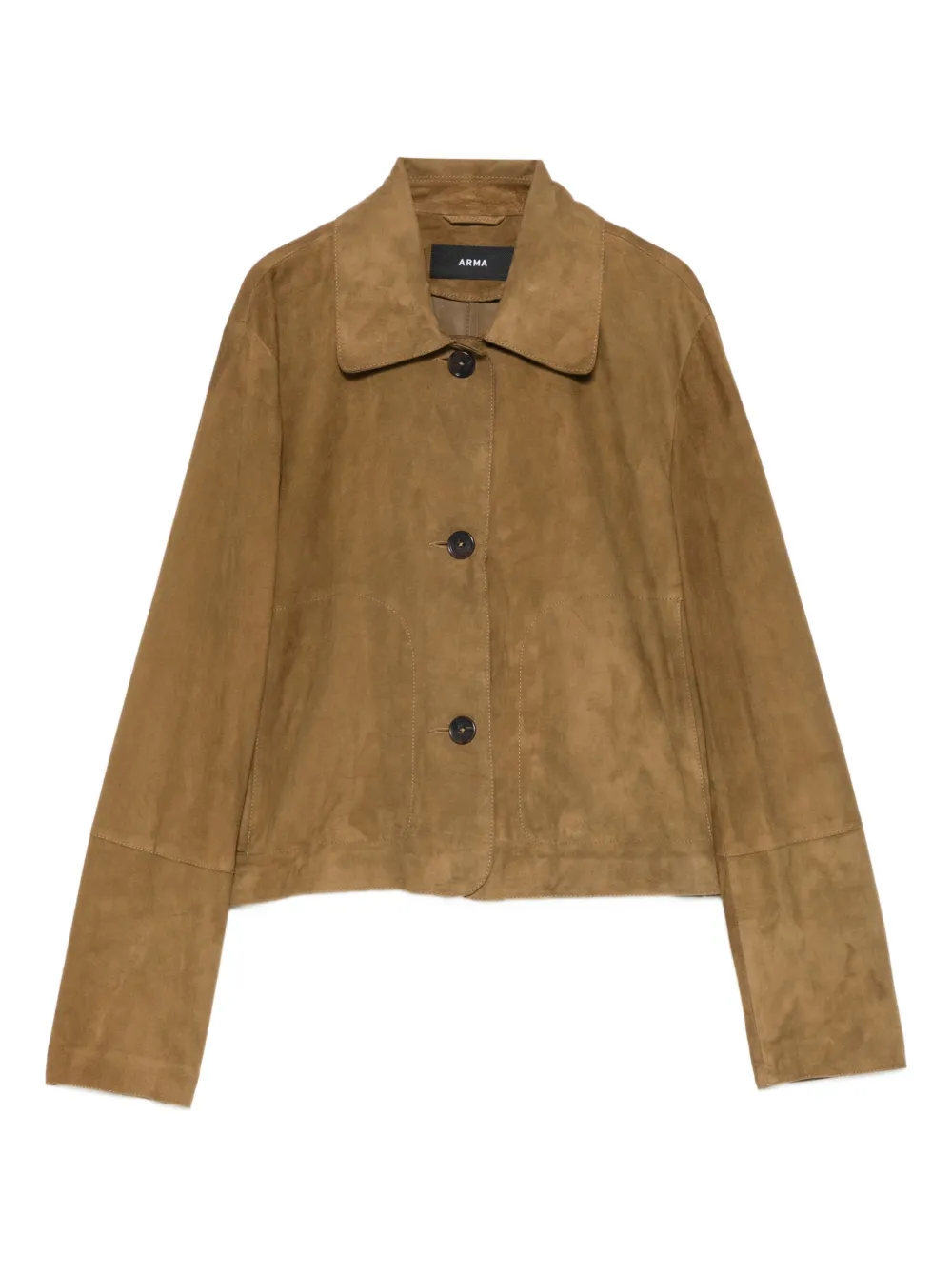 Arma button suede jacket | Brown | Image 1