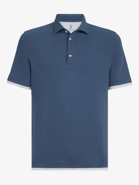 Brunello Cucinelli playera tipo polo manga corta con botones
