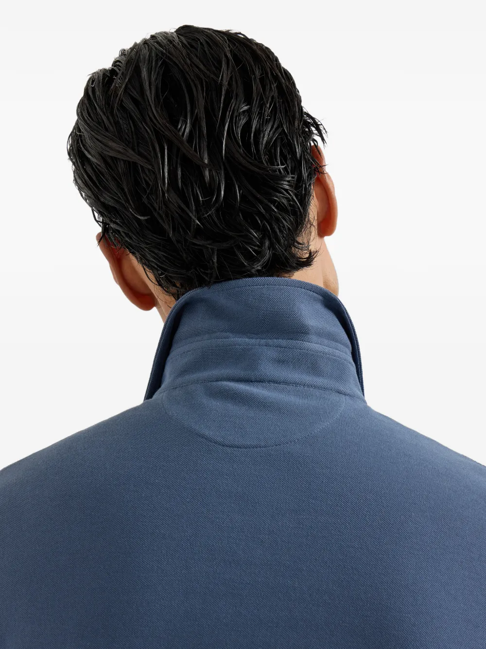 Brunello Cucinelli Piqué poloshirt Blauw