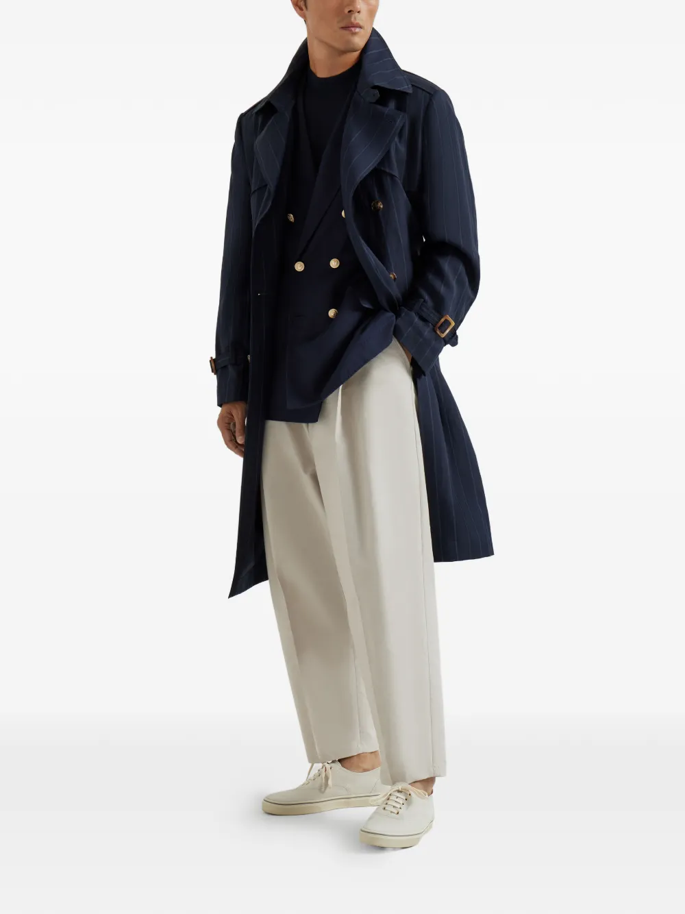 Brunello Cucinelli trench à rayures | Trenchs | Image 2