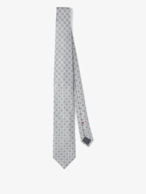 Brunello Cucinelli geometric-patterned silk tie