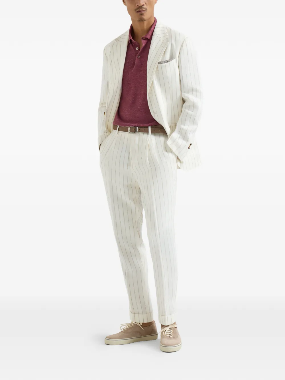 Brunello Cucinelli striped pleated trousers | Tailored Pants | Image 2