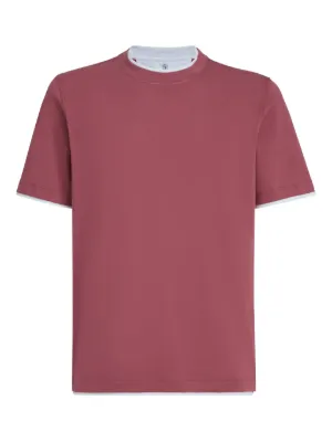 Brunello Cucinelli Vネック Tシャツ | レッド | FARFETCH JP