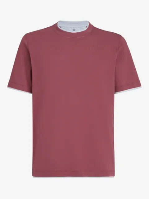 Brunello Cucinelli faux-layering crew-neck T-shirt