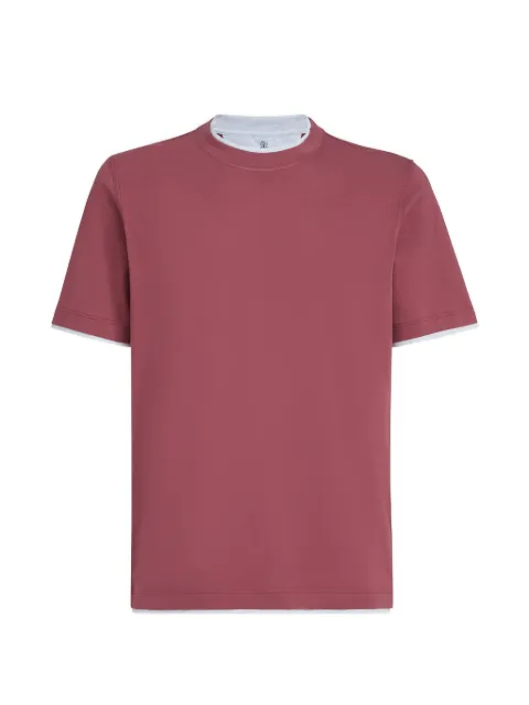 Brunello Cucinelli faux-layering crew-neck T-shirt