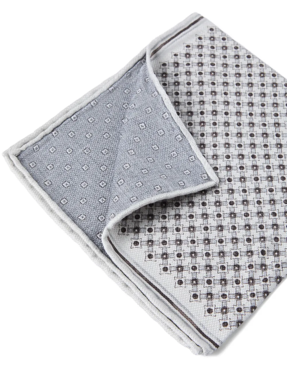 Brunello Cucinelli geometric-pattern silk pocket square | Image 2
