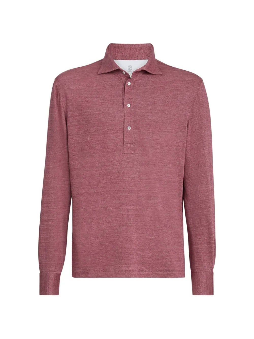 Brunello Cucinelli Poloshirt met lange mouwen Rood