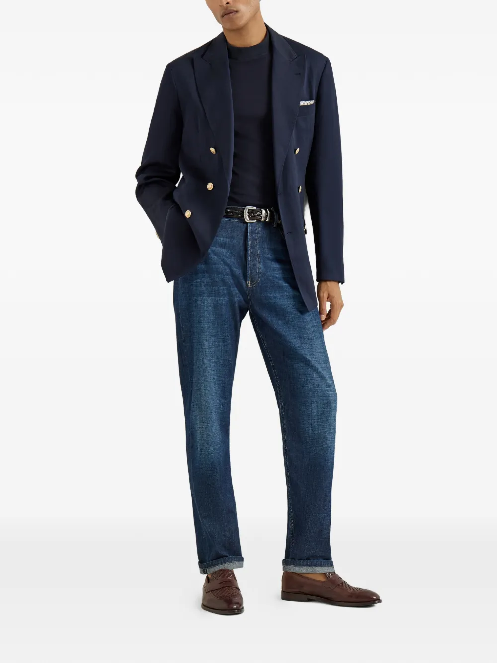 Brunello Cucinelli Broek met vijf zakken - Blauw